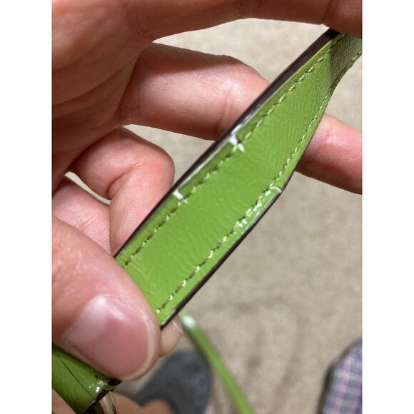 COACH 28208E LARGE TAN, GREEN SIGNATURE PRINT CROSSBODY BAG - Picture 15 of 16